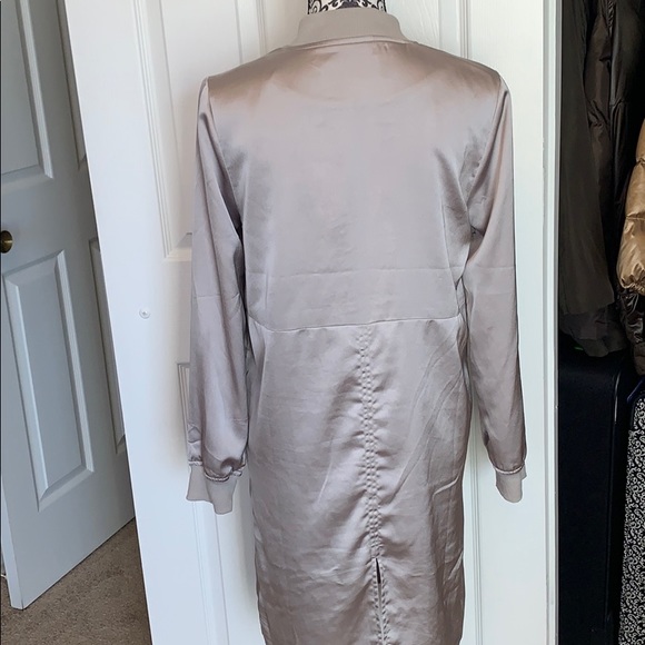 J.O.A. Satin Longline Bomber Jacket - Picture 15 of 16